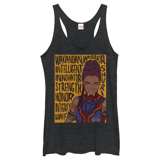 Junior's Marvel Shuri Verbiage Tank Top