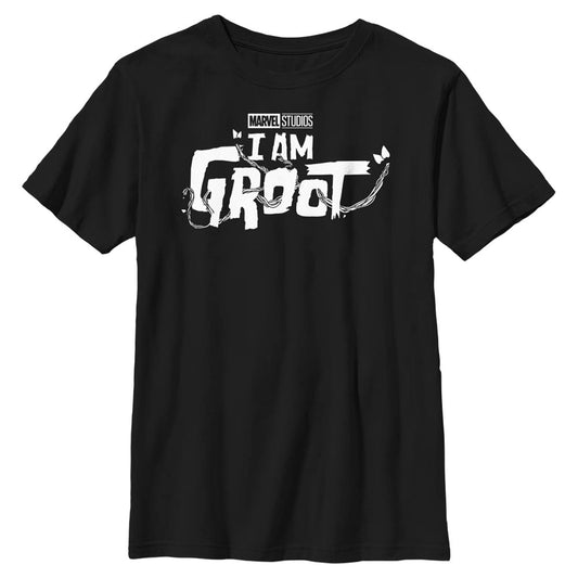 Boy's Marvel Groot White Logo T-Shirt