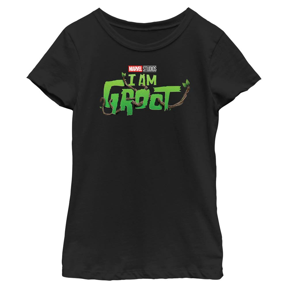 Girl's Marvel Groot Main Logo T-Shirt