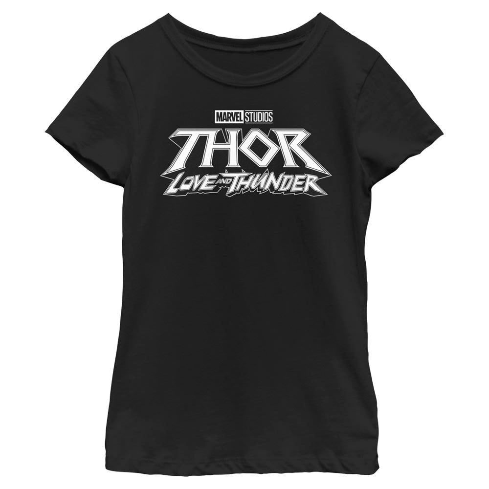 Girl's Marvel Black Logo T-Shirt