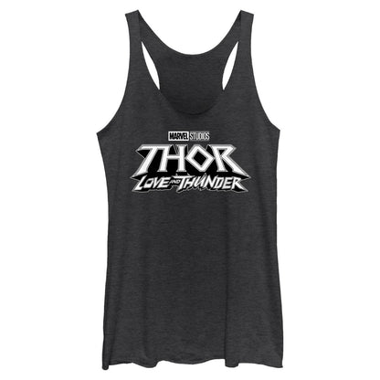 Junior's Marvel Black Logo Tank Top