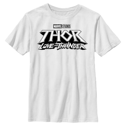 Boy's Marvel White Logo T-Shirt