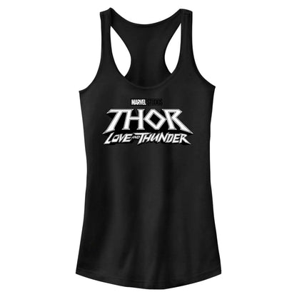 Junior's Marvel White Logo Tank Top