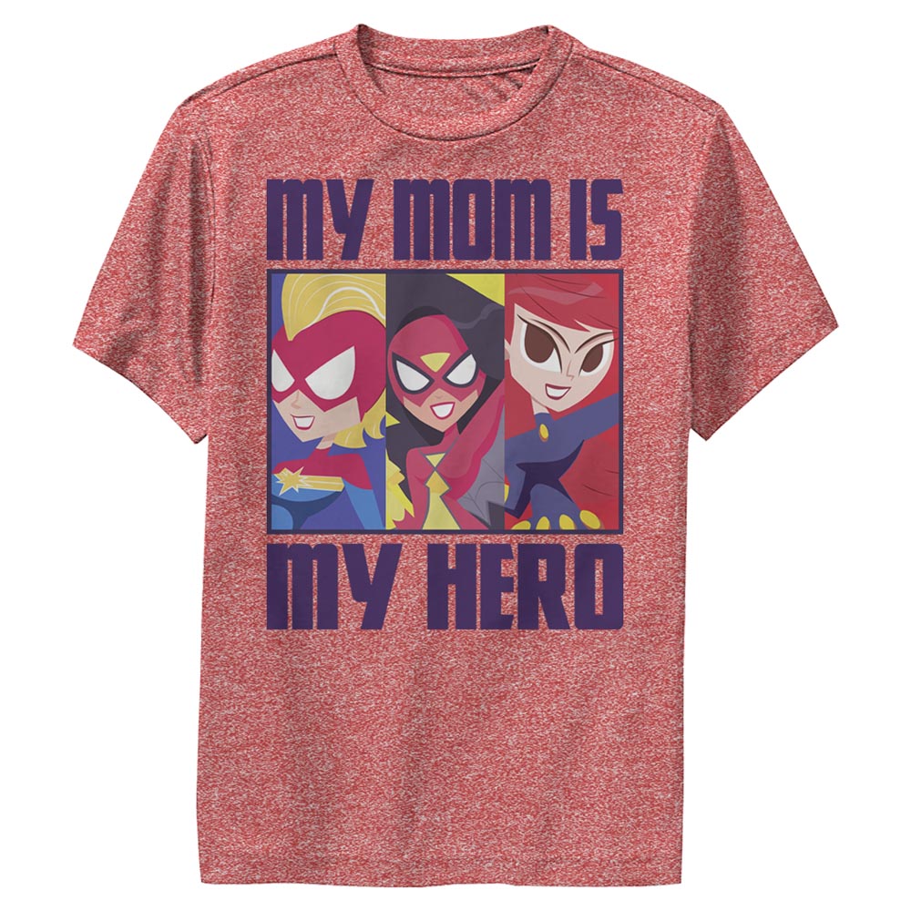 Boy's Marvel My Mom Is My Hero Cartoon Heroes T-Shirt