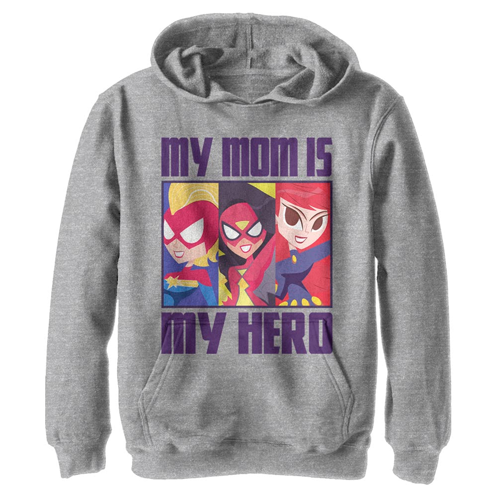 Boy's Marvel My Mom Is My Hero Cartoon Heroes Lightweight Hoodie